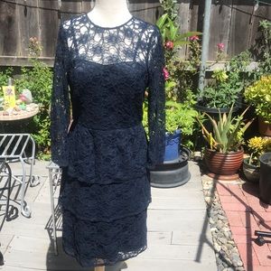 Blue ruffle dress